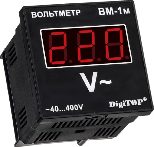 Вольтметр однофазный цифровой встраиваемый DigiTOP ВM-1м 400В картинка